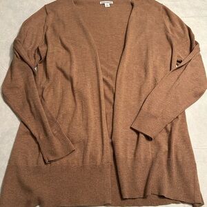 Amazon Essentials Women's Brown Open Front Cardigan